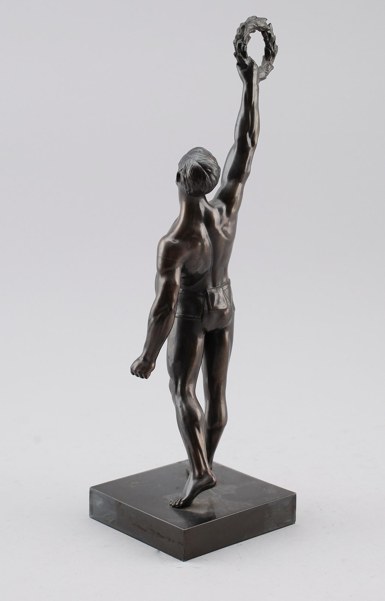 SKULPTUR, patinerad metall, 1900-talets första hälft.