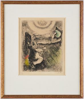 Marc Chagall, "L'Enfant ressuscité par Élie" ur "La Bible".