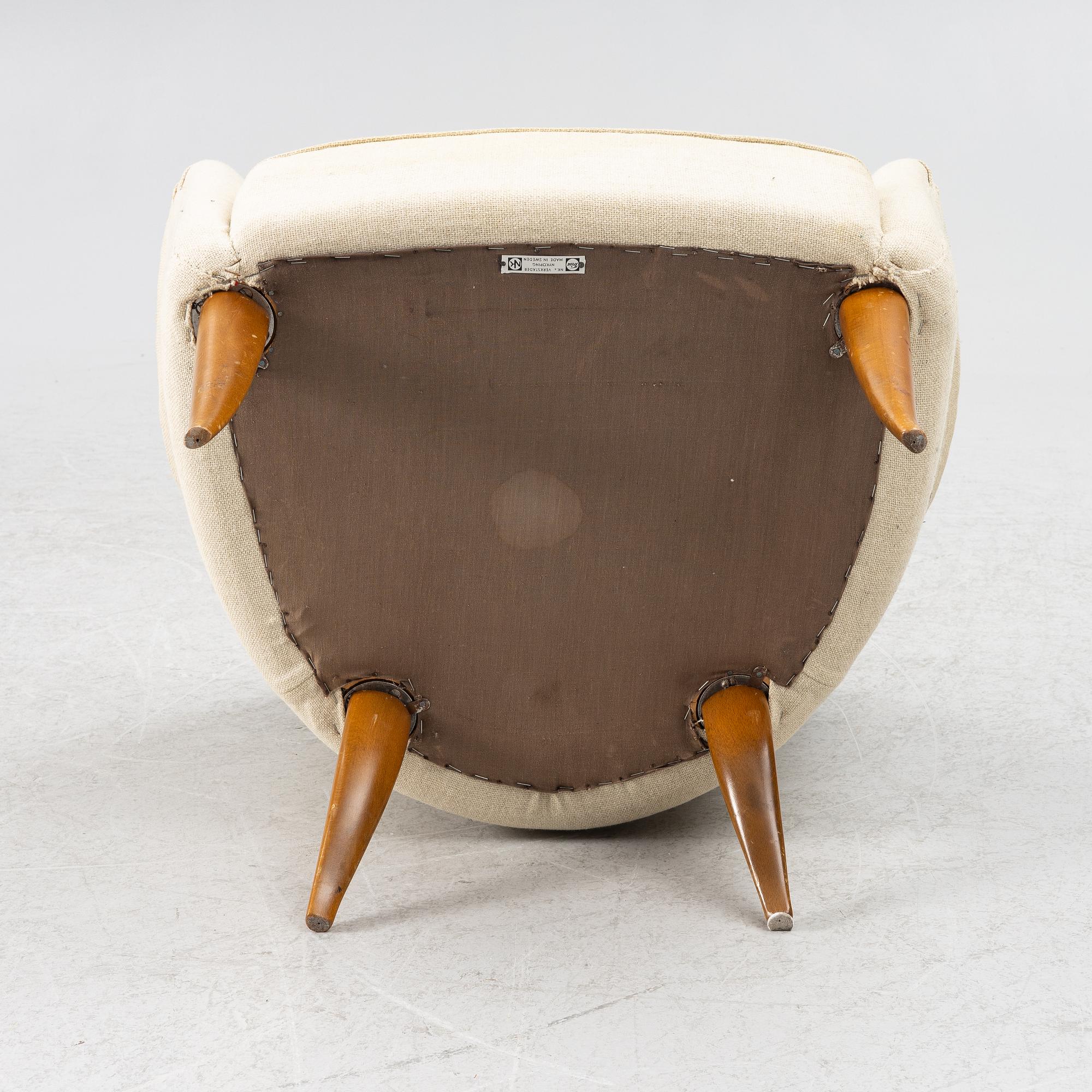 Kerstin Hörlin-Holmquist, armchair, "Little Adam" from the series "Paradiset", Triva, Nordiska Kompaniet, mid-20th century.
