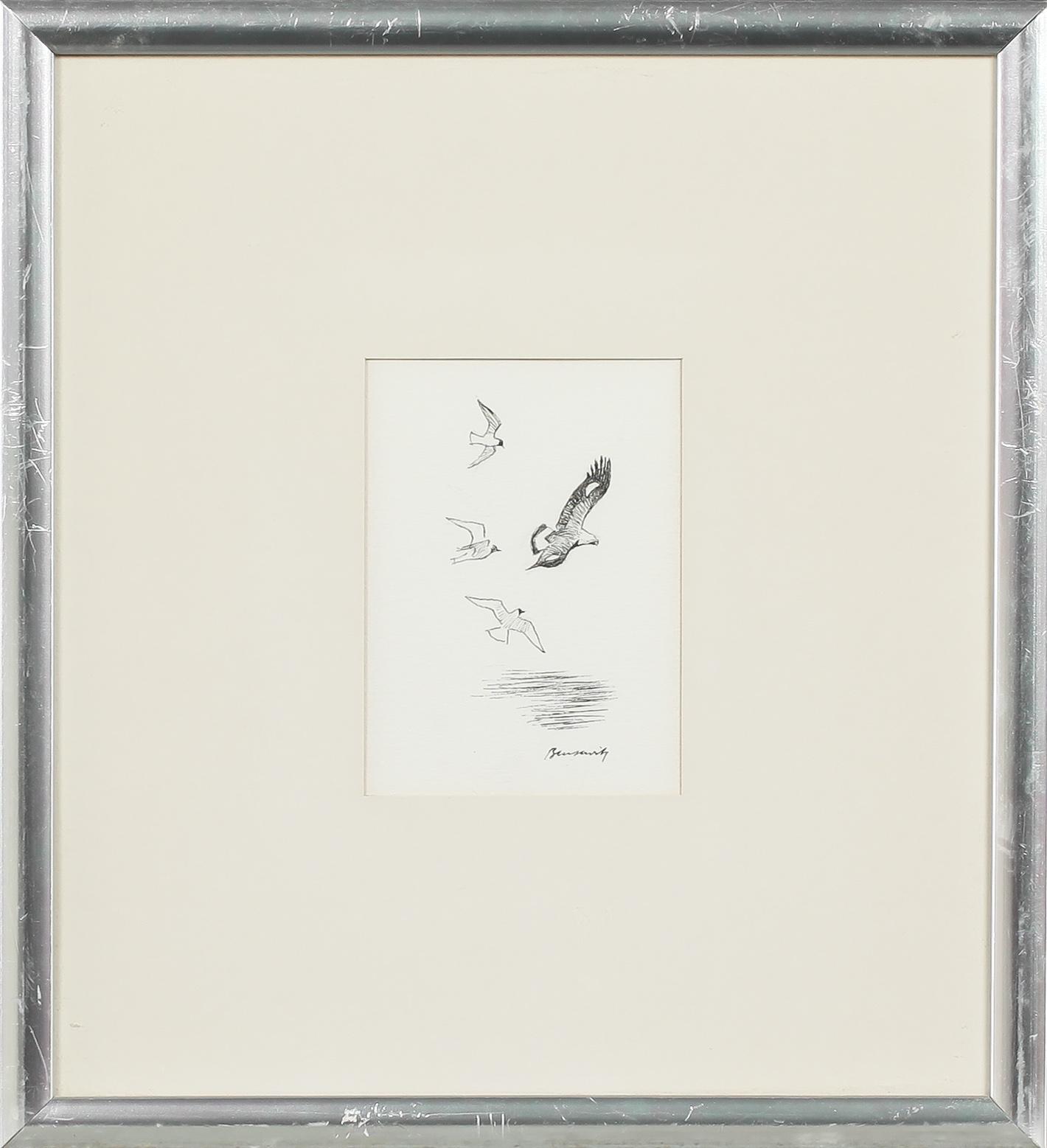 GUNNAR BRUSEWITZ, 3 st, tuschteckningar, signerade.