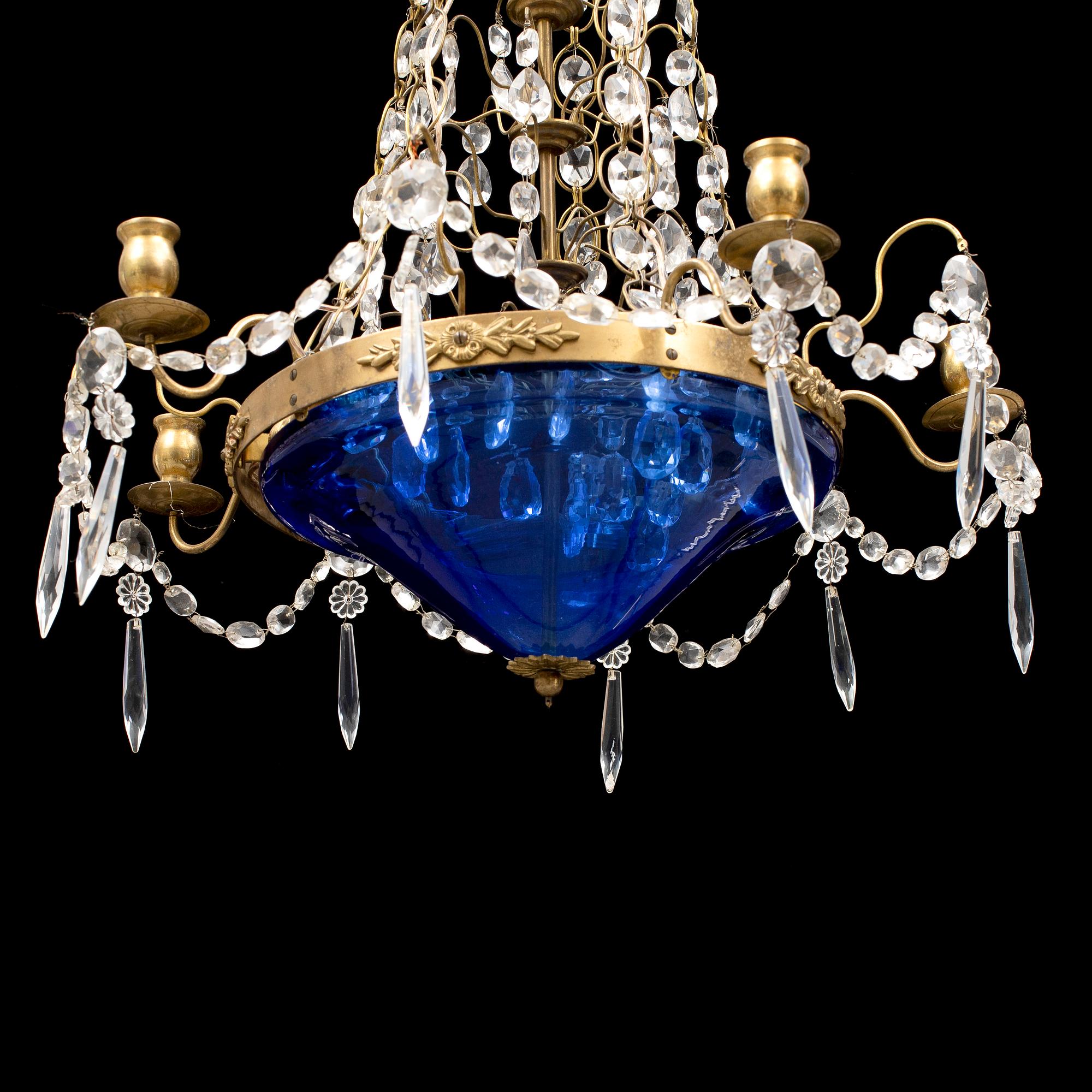 CHANDELIER, gustavian style, mid 20th century.