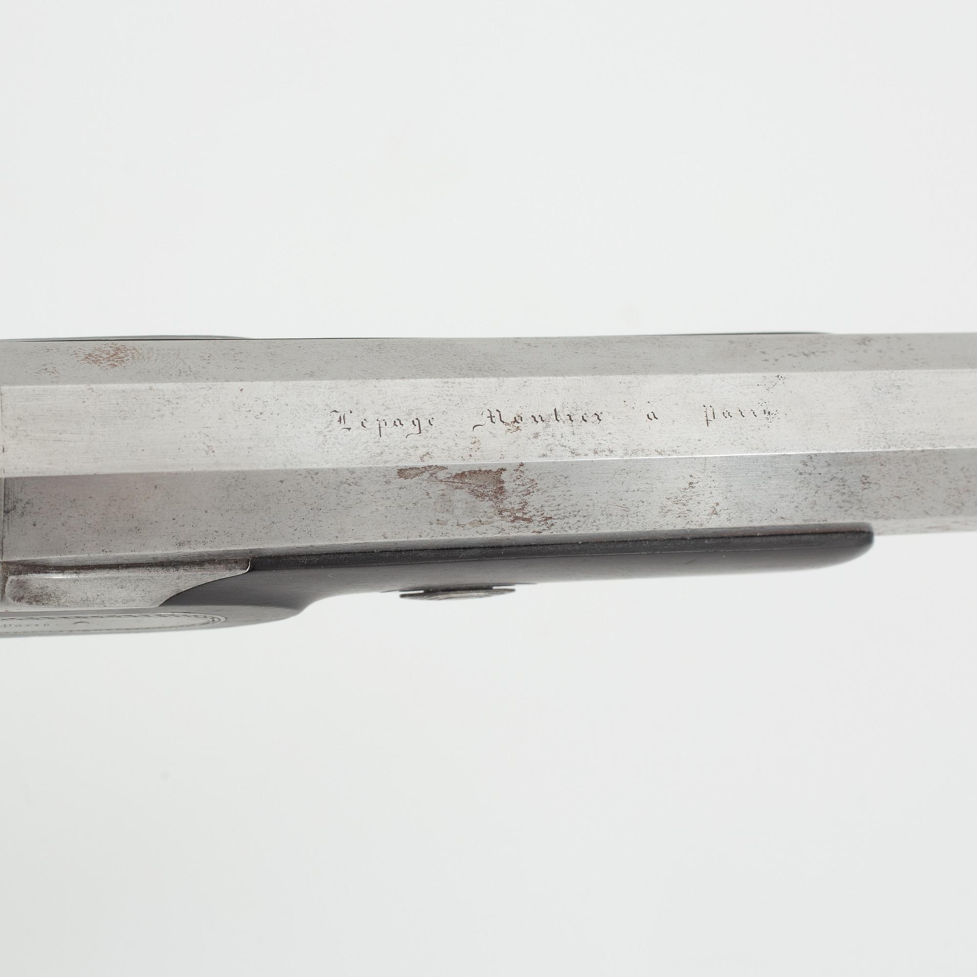 Slaglåspistoler, ett par, franska av Lepage-Moutier, 1840-tal.
