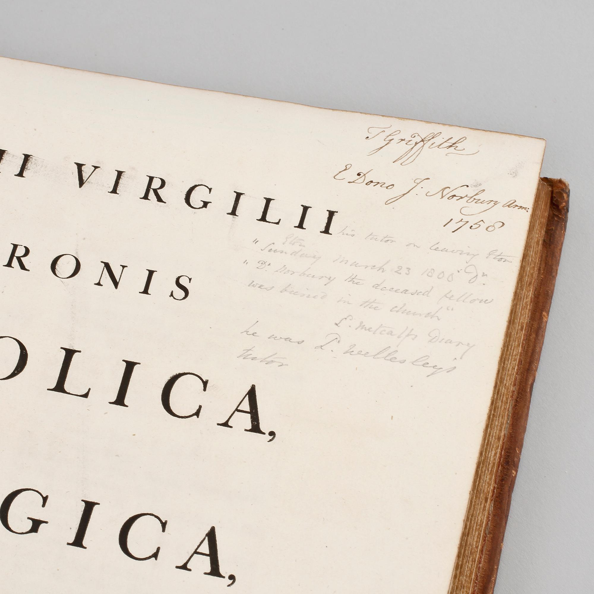 BOK,"Bucolica Georgica et Aeneis" av Publius Vergilius Maronis, Baskerville, Birmingham 1757.