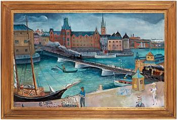 85. Eric Hallström, "Tegelbacken" ("Järnvägsbron, Tegelbacken").