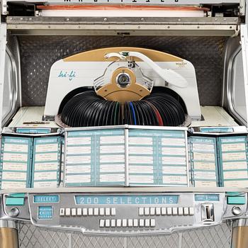 Jukebox, Wurlitzer modell 2100,  Rudolph Wurlitzer Company, North Tonawanda, New York, USA, 1957.