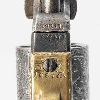 A Colt 1849 pocket percussion revolver, no 68741 for 1853.