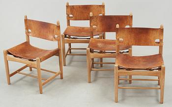 STOLAR, 4st, modell 3237, Borge Mogensen, Frederica Möbler, Danmark. Formgiven 1964.