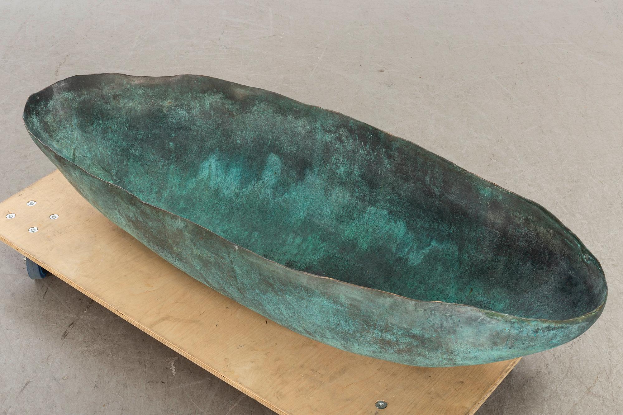 BARBRO BÄCKSTRÖM, a bowl shaped bronze sculpture.