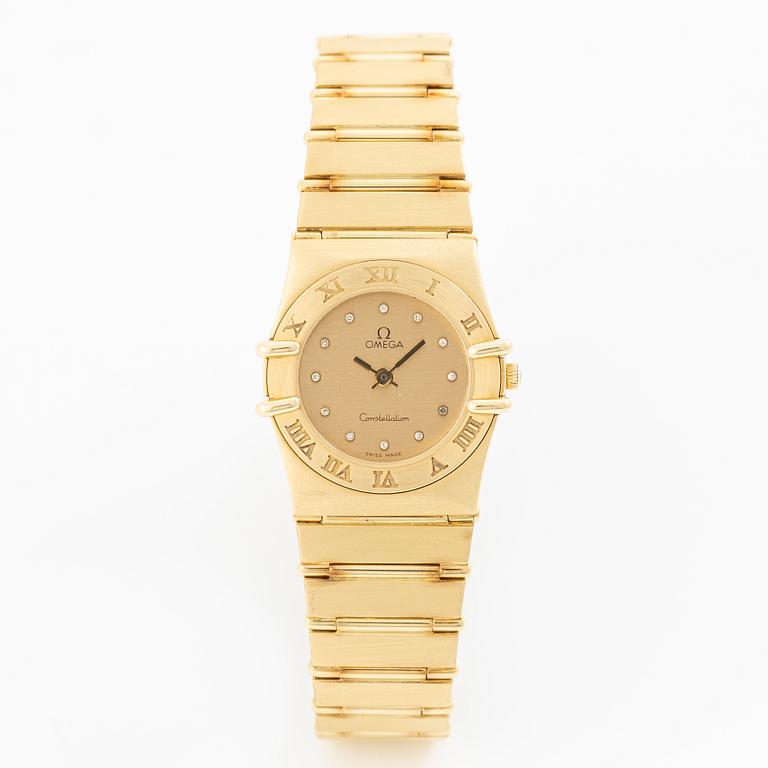 Omega, Constellation, “Diamond Dial”, wristwatch, 22.5 mm.