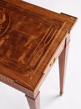 A Gustavian marquetry and gilt brass-mounted table by Georg Haupt (master 1770-1784).