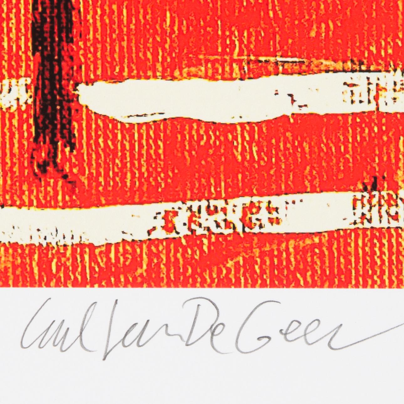 Carl Johan De Geer, lithograph in colours, signed 10/30.
