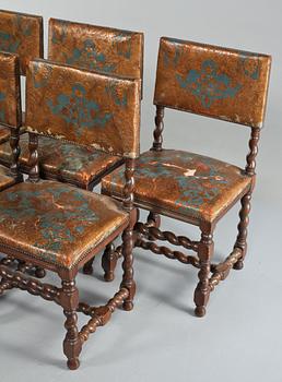 STOLAR, 10 st, barockstil, omkring år 1900.