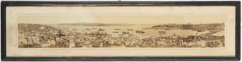 TOPOGRAFISKA PANORAMAFOTOGRAFIER, ett par, Istanbul, Turkiet, sent 1800-tal.