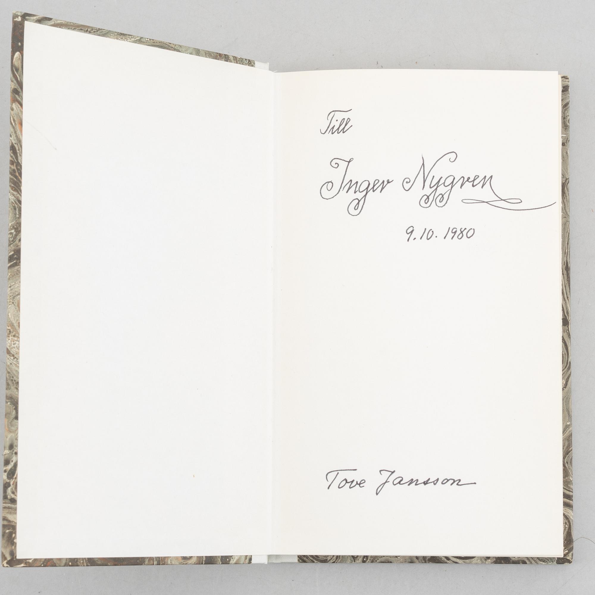 Tove Jansson, book, "The Summer Book", with dedication, Schildts, 1972.