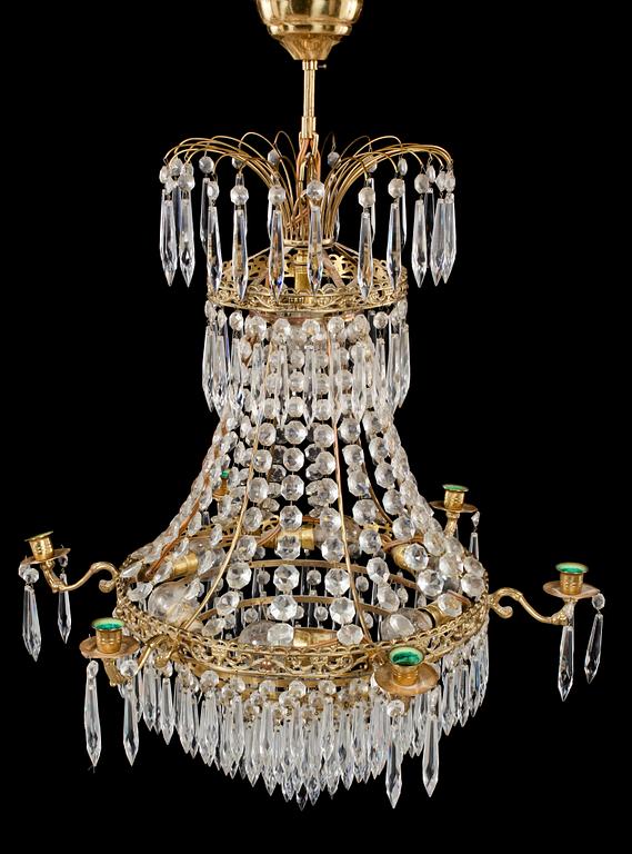LJUSKRONA, gustaviansk stil, 1900-talets andra hälft. Höjd 60 cm.