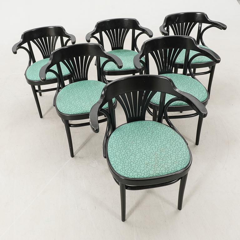 Armchairs, 6 pieces, Gemla, late 20th/early 21st century.