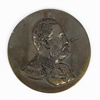 Monarchs and regents of Sweden, twenty metal portrait medallions, 19th20th century.