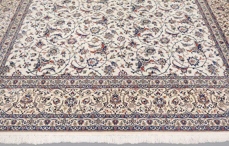 A part silk Nain carpet, sk 4 LAA, ca 350 x 255 cm.
