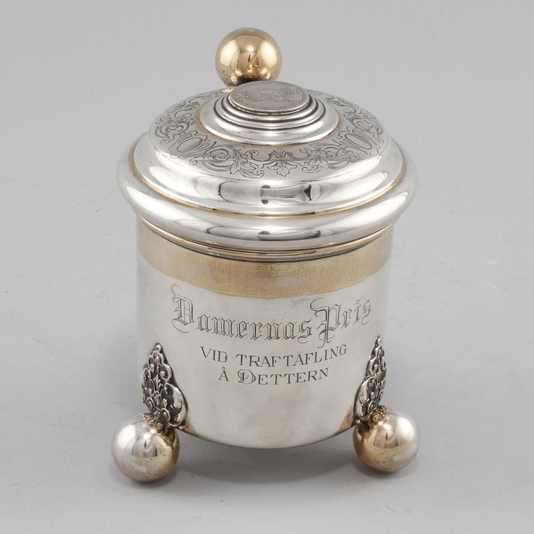 STOP, silver, barockstil, C.G. Hallbergs Guldsmeds AB, Stockholm 1905. Vikt 457 g.