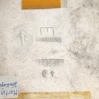 Six pewter plates, Sweden, including Melchior Beck, Stockholm, 1737, and six pewter plates, London, 18/19th century.