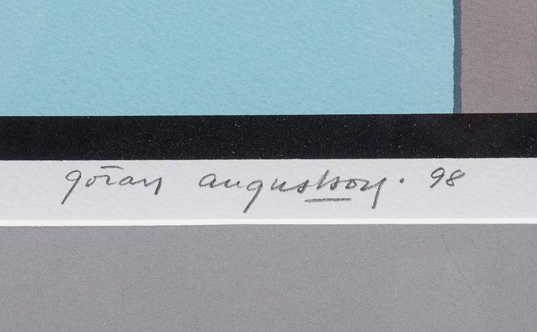 GÖRAN AUGUSTSON, serigrafi, signerad, daterad 98 och numrerad 19/150.