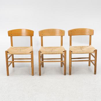 Børge Mogensen, three model "j39" chairs, FDB, Denmark, second half of the 20th century.