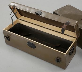 LÅDOR/BOXAR, 2 st, för svenska armén, omkring 1900-talets mitt.