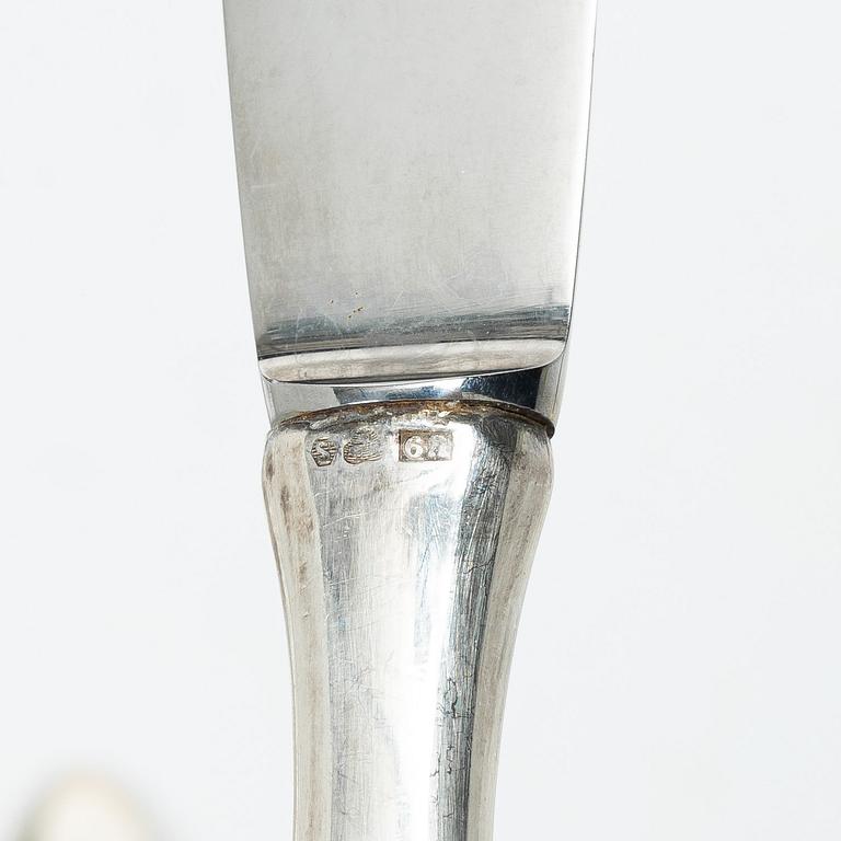Cutlery set, 44 pieces, silver, “Tornedal”, including mark of CO Persson, Haparanda, 1953.