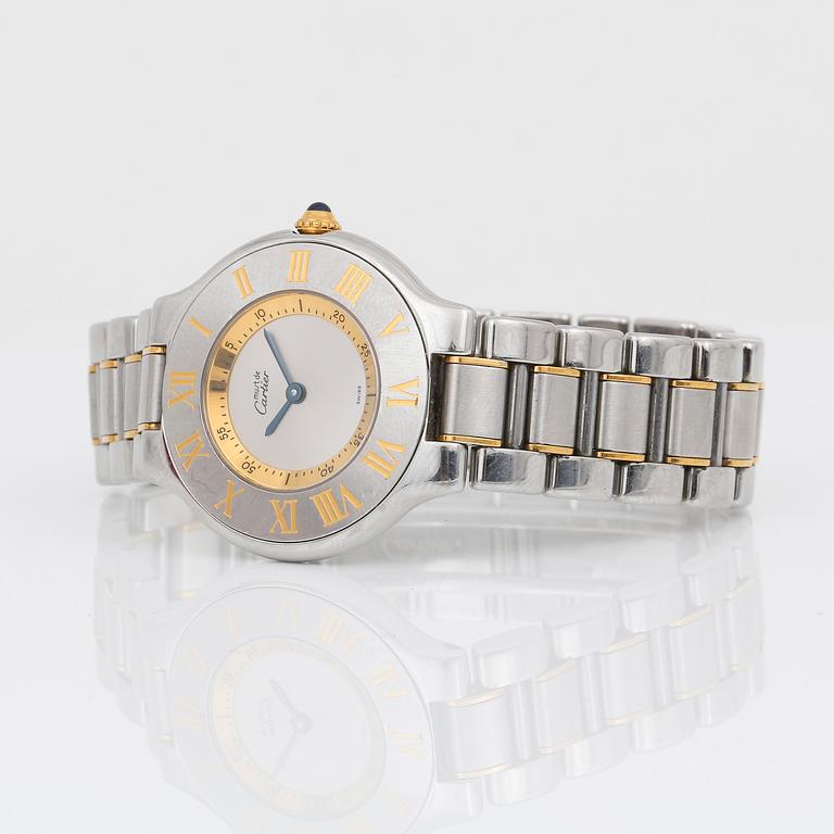 ARMBANDSUR, stål, Must de Cartier, Must 21, quartz, boettnummer 1330, PL 29083.