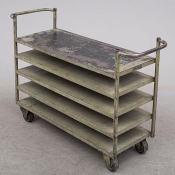 An industrial steel trolley from AB Wilh. Sonesson & Co, Malmö, mid 20th Century.