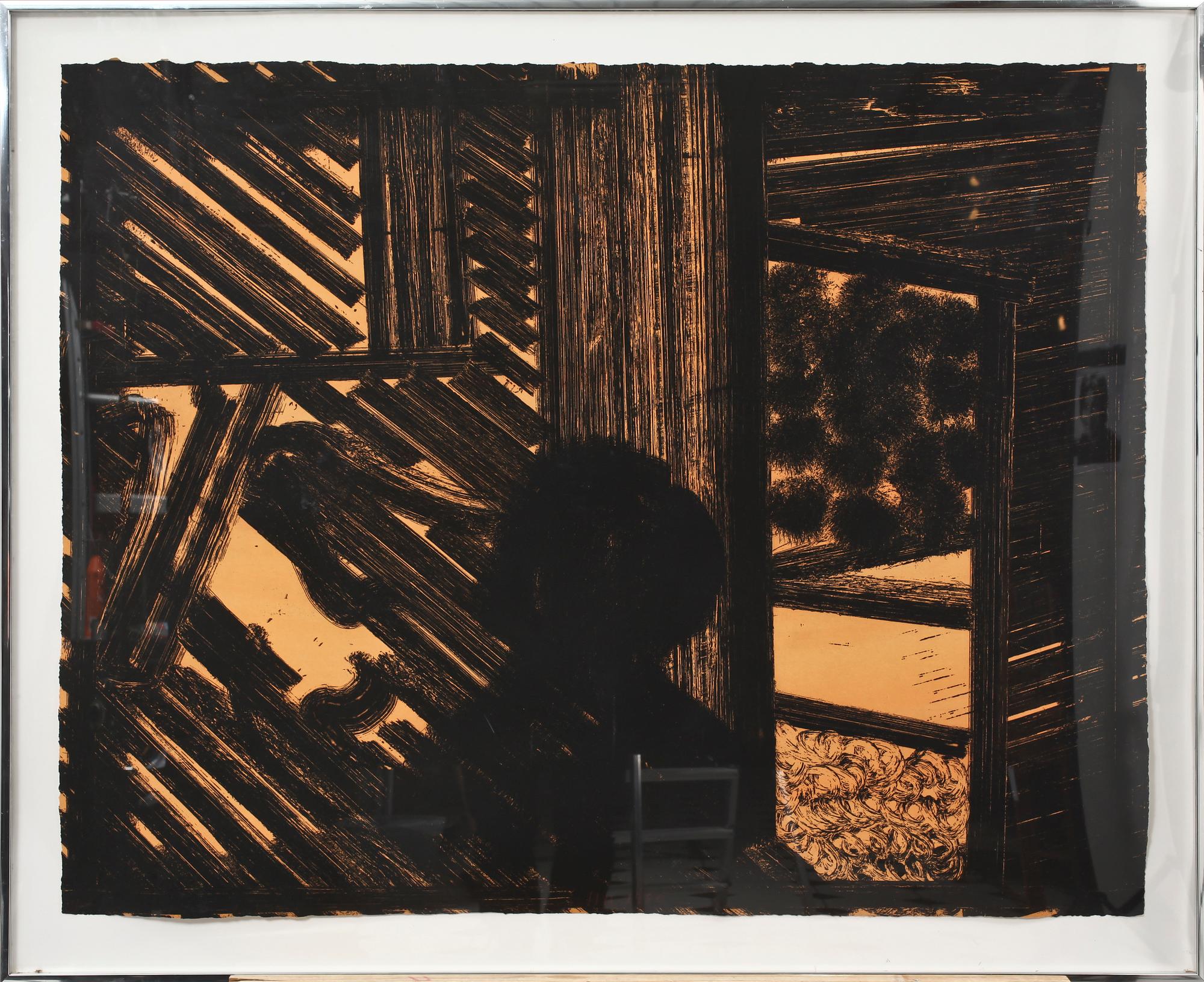 HOWARD HODGKIN, grafiskt blad, monogramsign, dat 1980 och 95/100.