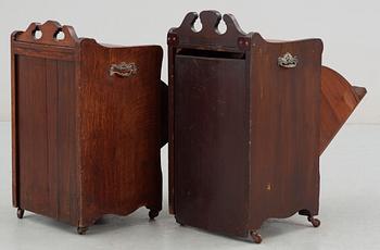 KOLSKÅP, 2 st, Jugend, sekelskiftet 1900.