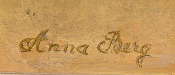 Anna Berg, a signed oil on board.