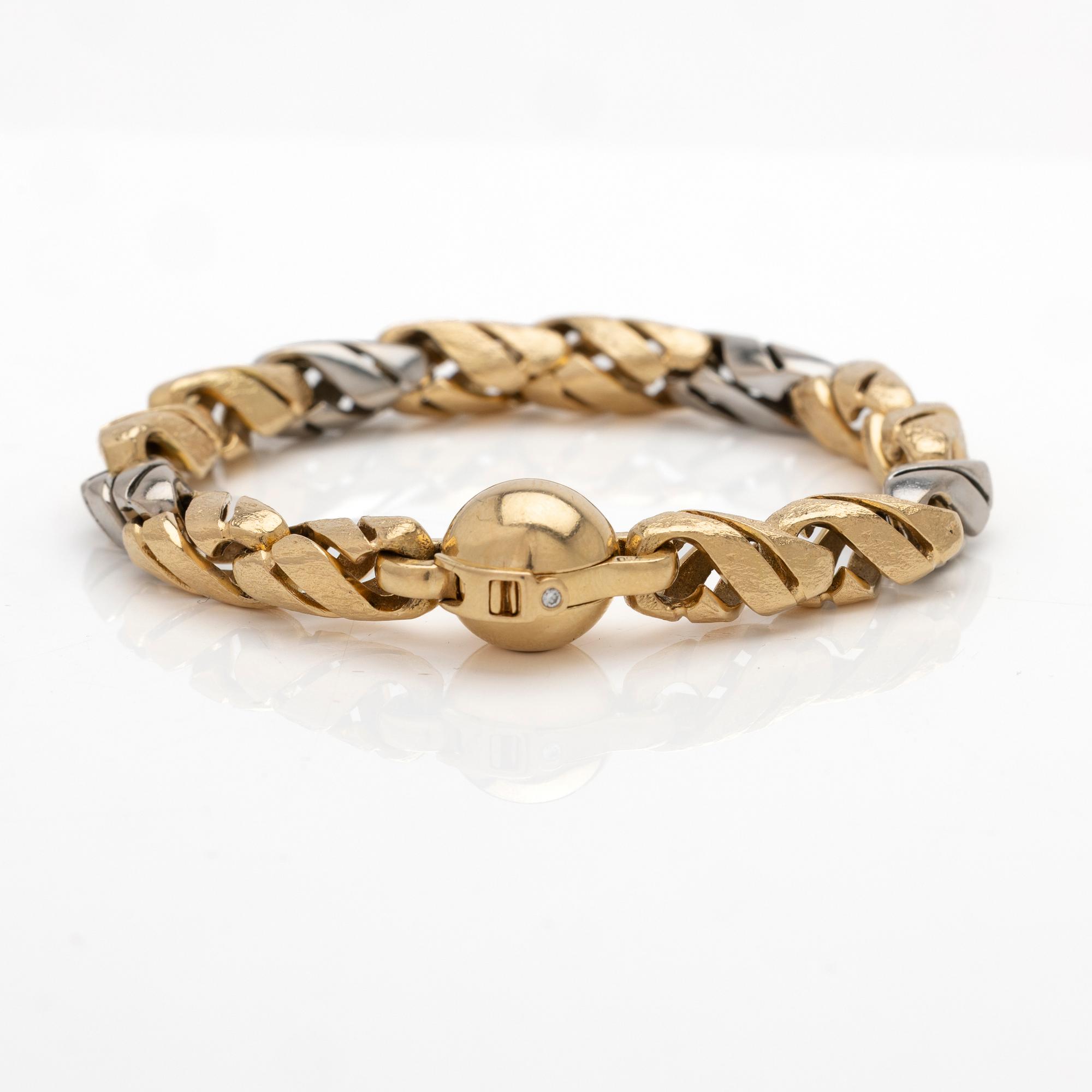 Armband 18k guld med en diamant, Per Borup Design, Danmark.