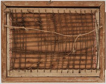 Embroideries, 1 pair, "Vue des Environs de Bayonne", signed and dated.
