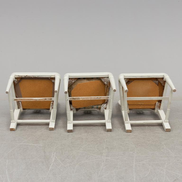 A set of three chairs from around year 1800.