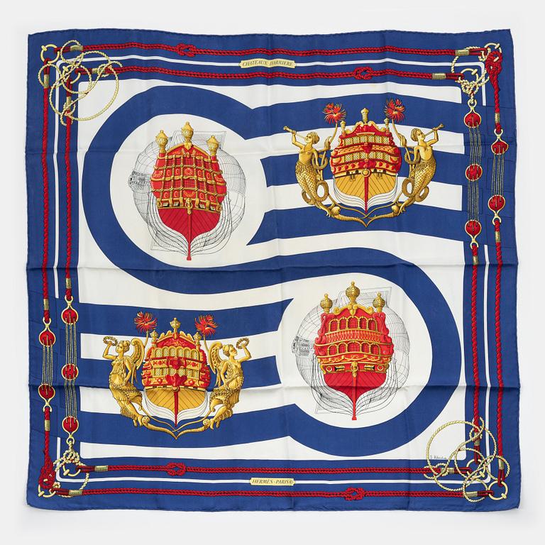 Hermès, scarf, "Chateaux d'Arriere".