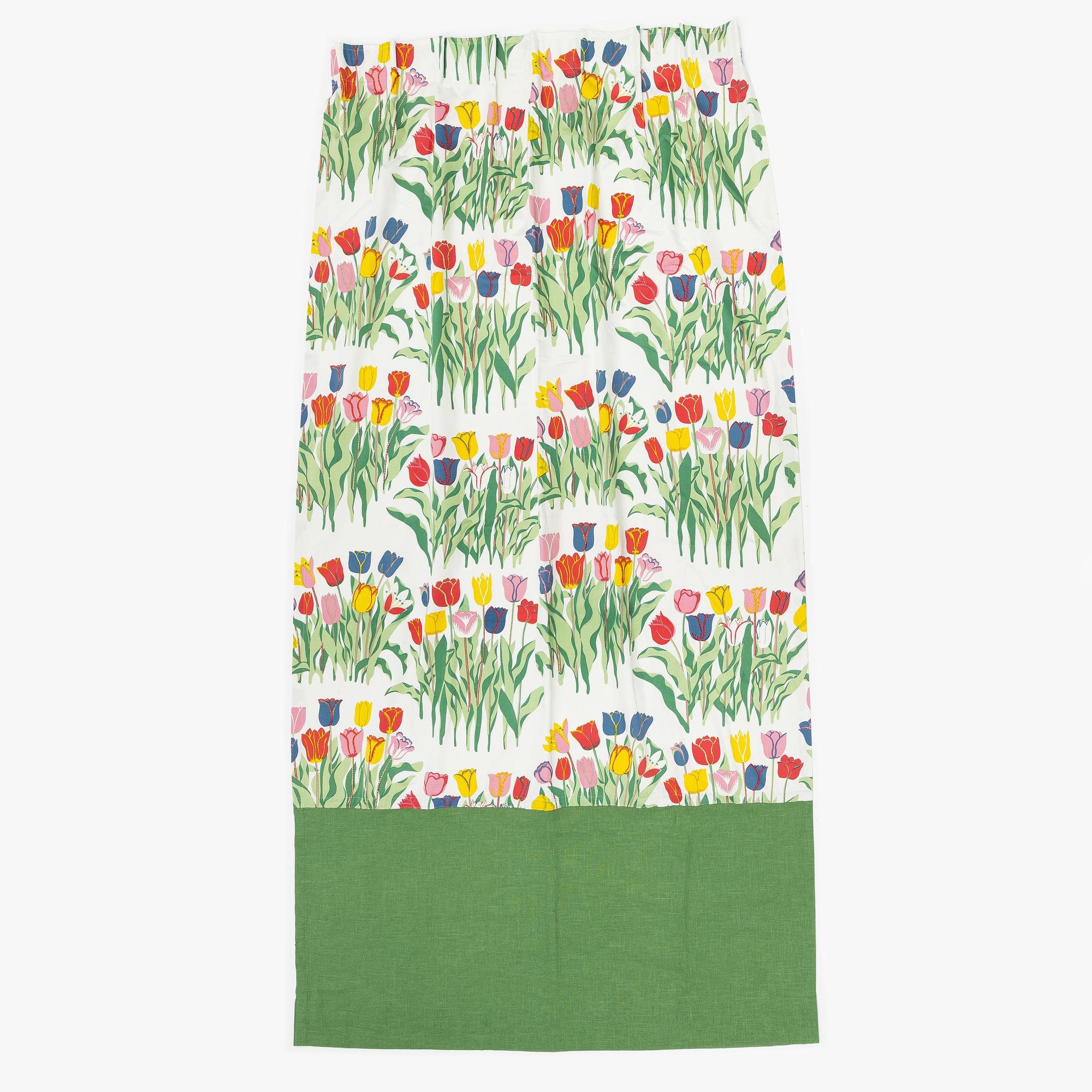 Josef Frank, a pair of 'Tulpan' cotton and linen curtains, Firma Svenskt Tenn.