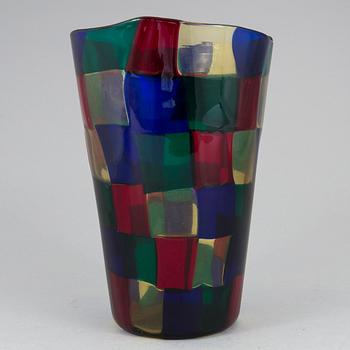 A Fulvio Bianconi "Pezzato" vase, Venini 1998.