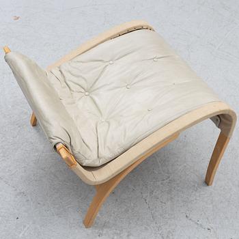 Bruno Mathsson, a 'Pernilla' easy chair witr foot stoll., Dux.