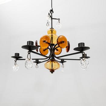 Erik Höglund, chandelier, Boda Smide, late 20th century.