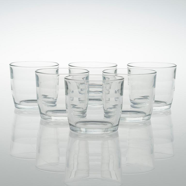 KAJ FRANCK, DRICKSGLAS, 28 st, "Prisma 6060", Nuutajärvi / Wärtsilä, 1960-70-tal.