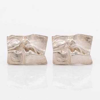 LAPPONIA BJÖRN WECKSTRÖM, 1 pair cufflinks, sterling silver approx 3 x 2 cm, Finland 1969.