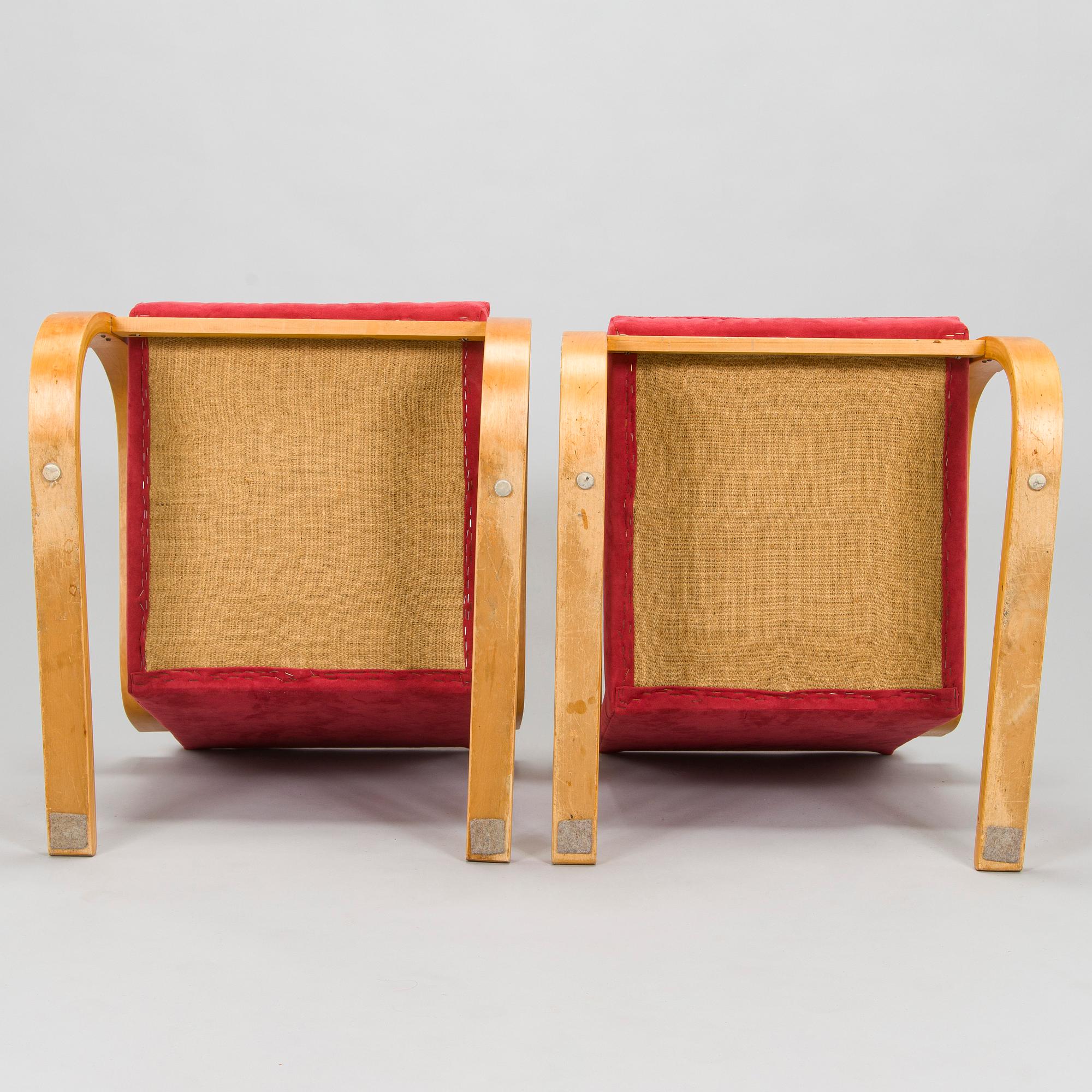 Alvar Aalto, nojatuolipari, malli 34 O.Y. Huonekalu- ja Rakennustyötehdas A.B. 1900-luvun puoliväli.