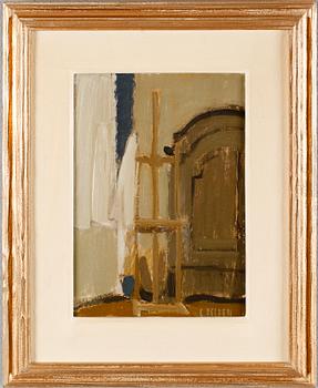 CARL DELDEN, olja på pannå, signerad.