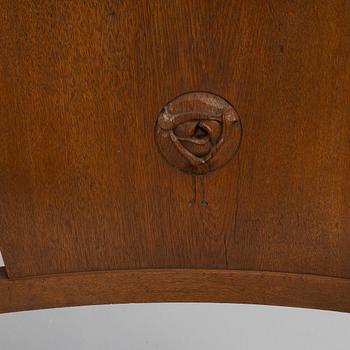 Nordiska Kompaniet, fåtölj samt gungstol, "Ringen", jugend, 1907.