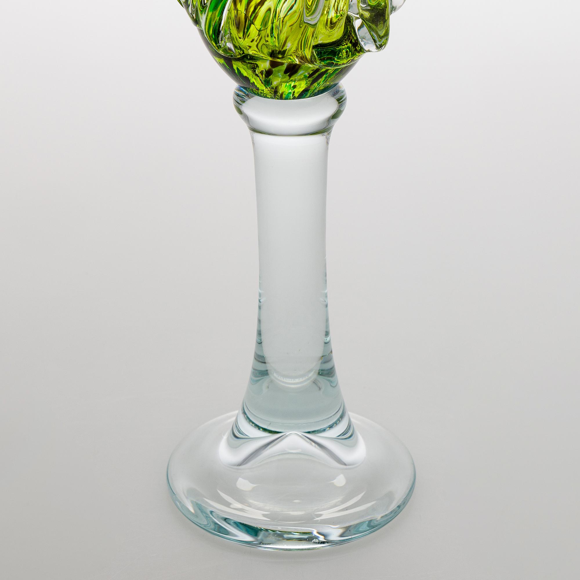 Alma Jantunen, glasskulptur, signerad Alma Jantunen 2006.