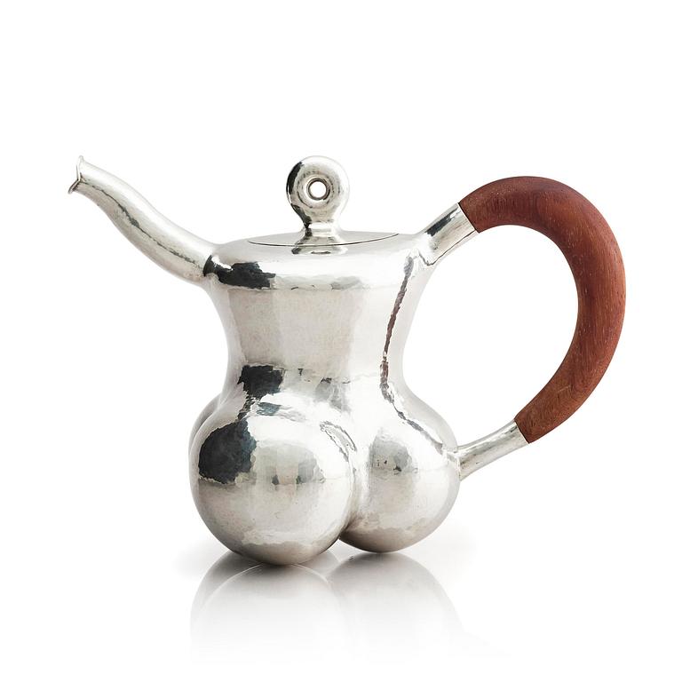 Olle Ohlsson, a sterling silver teapot, Stockholm, Sweden 2001.