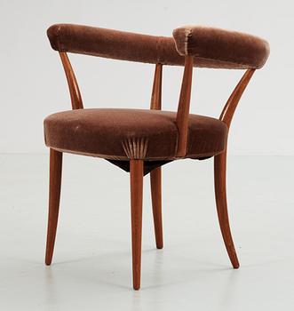 A Josef Frank mahogany armchair,