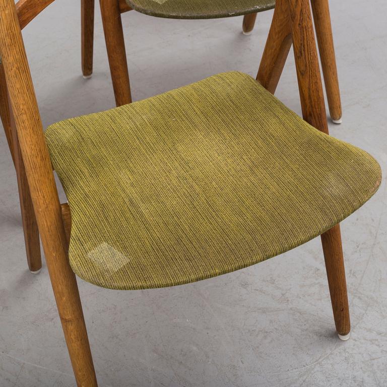 Five model CH-29 chairs by Hans J Wegner,Denmark, mid 20th century.